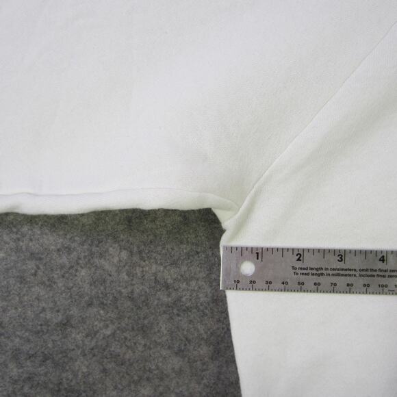 Vintage Fruit of the Loom Sweatshirt Mens Large White 50/50 Made in USA 90s - Picture 5 of 7